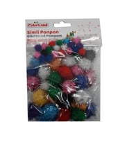Colorland Pon Pon Simli Karışık 60 Lı