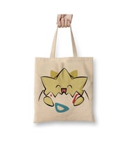 Togepi Pokemon Beyaz Bez Çanta Uzun Saplı Alışveriş Çantası Plaj Çantası