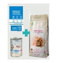 Bonacibo Tavuklu Kısır Kedi Maması 2 Kg & Deniz Ürünlü Ezme Yaş Mama Avantaj Paketi (6x400 gr)