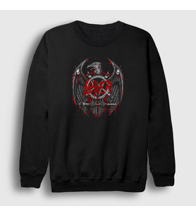 Presmono Unisex Siyah Eagle Slayer Sweatshirt 111151tt