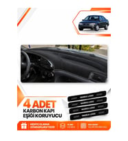 FORD MONDEO ÇUKURLU (1993-1996) Uyumlu Ön Torpido Koruma Kılıfı Halısı - Siyah