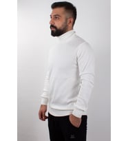 Twister 3623 Ekru Balıkçı Yaka Erkek Kazak