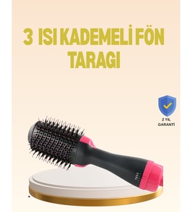 3 Isı Kademeli 1200W Saç Şekillendirme Fırçası.