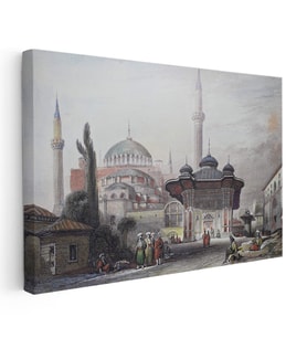 Kanvas Tablo Sultanahmet Meydan Çeşmesi Osmanlı Tablosu Ev Ofis Duvar Dekoru