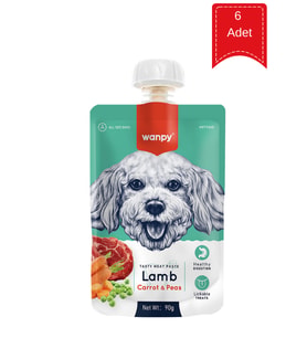 Wanpy Kuzu Etli Ve Havuçlu Ezme Köpek Ödül Maması 90 Gr X 6 Adet