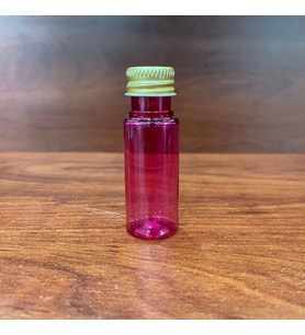 15 cc Pembe Pet Şişe - Contalı Metal Gold Kapaklı x 10 Adet (Karışık)