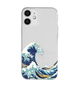 Iphone 12 Uyumlu Kanagawa Dalga Tasarımlı Şeffaf Telefon Kılıfı