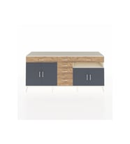 Hyperion Konsol 3 Raflı 6 Çekmeceli 4 Kapaklı 220x44x99 Aytaşı-Antrasit/Çam