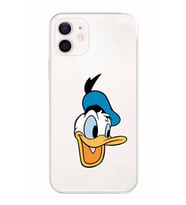 Apple iPhone 12 Mini Uyumlu Kamera Korumalı Tıpalı Kapak Donald Duck TasarımlıŞeffaf Kılıf
