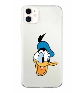 Apple iPhone 11 Uyumlu Kapak Donald Duck Tasarımlı Şeffaf Silikon Kılıf