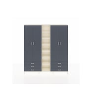 Arges Gardrop 13 Raflı 6 Çekmeceli 2 Askılı 220x30x243 Aytaşı-Antrasit
