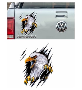 2 Adet Kartal Resmi Sticker Etiket 14 CM