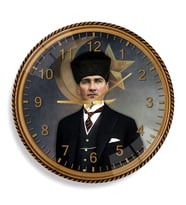 Atatürk Cam Saat - 40 cm