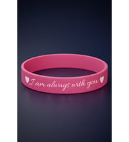 “I Am Always With You” Kalpli Kadın Erkek Silikon Bileklik – Sevgiliye Anlamlı Hediye