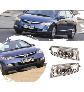 Honda Civic FD6 Sağ-Sol Ön Sis Lambası Ampullü Takım 2007-2009