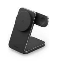 MagTrio Plus 3in1 Katlanabilir 15W Telefon Saat Airpods Masaüstü Hızlı Şarj Standı - Koyu Gri