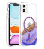 Onegif iPhone 11 Lotus Simli Magsafe Kapak - Mor