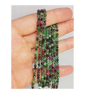Bileklik Boy Anyolit (RUBİZOİT- RUBYZOİSİT) Taşı 3mm Dizi (45936) Yarım Dizi (17CM UZUNLUĞUNDADIR)