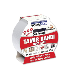 Vodaseal Duct Tape Beyaz Tamir Bandı 50Mm x 25Mt