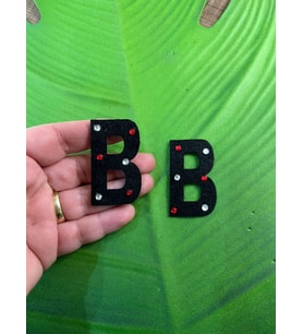 4X3 CM ÜTÜ İLE YAPIŞAN B HARFİ ARMA TAŞLI HARF