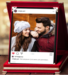 Kişiye Özel Fotoğraf Baskılı Plaket, İnstagram Görselli Plaket,İsme Özel Plaket