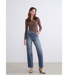 LCW Jeans İndigo Straight Fit Kadın Jean Pantolon