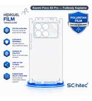SChitec Xiaomi Poco X6 Pro Uyumlu Fullbody Arka Kaplama Hidrojel Koruyucu Film