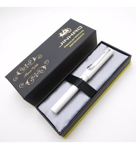 Jinhao Parlak Beyaz Roller Kalem  İsme Özel Kalem