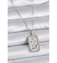 pilelistore 316L Çelik Gümüş Renk Zincir Yay Burcu Zirkon Taşlı Kadın Kolye - TJ-BKO9450