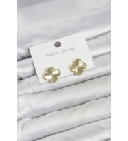 Gold Renk Pirinç Yonca Model Kadın Küpe TJ-BKP11938