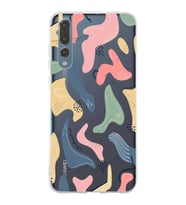 Huawei P20 Pro Uyumlu Kapak Abstrackt Tasarımlı Şeffaf Silikon Kılıf