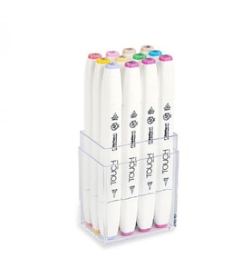 Touch Twin Brush Marker 12 Renk Set PASTEL RENKLERİ 