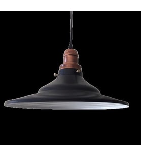 MYLİGHTS  RETRO SİYAH İÇİ BEYAZ RUSTİK METAL SARKIT