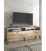 Wood'n Love Astreo 160 Cm Metal Ayaklı Tv Ünitesi - Atlantik Çam / Siyah