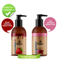 Genel Markalar Gül Ve Çilek Aromalı Erotik Vucut Masaj Yagı 120 Ml