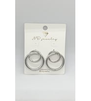 Orbit Silver İç İçe Halka Küpe