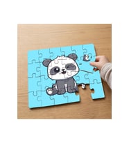 Sevimli Panda Tasarımlı 24 Parça Ahşap Çocuk Puzzle MPK0398