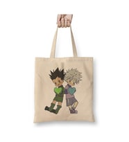 Hunter X Hunter Green And Blue Bez Çanta Uzun Saplı Alışveriş Çantası Plaj Çantası (Beyaz)