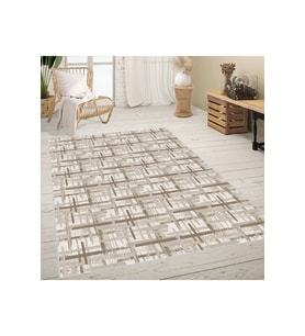 Rovigo Home Dijital Baskı Yıkanabilir Kaymaz Taban Salon Halısı RVG0657 (Kahverengi)