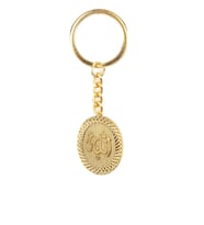 Allah Lafzı Gold Altın Kaplama Oval Kadın Anahtarlık veya Çanta Süsü (Çok Renkli)