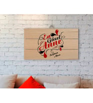 BK Gift Kişiye Özel En Güzel Anne Tasarımlı Otantik Ahşap Palet Tablo-1