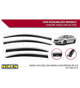 HONDA CİVİC 2012 2016 KROMLU CAM RÜZGARLIĞI NİKEN