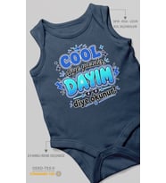 Cool Diye Yazılır Dayım Diye Okunur Sıfır Kol Bebek Zıbını %100 Pamuk