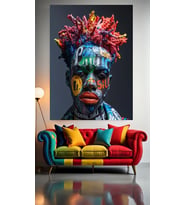 MODERN SANAT MODEL V3 Ev Duvar Salon Güzellik Salonu Ofis Dükkan Dekarasyon Kanvas Tablo (Çok Renkli)