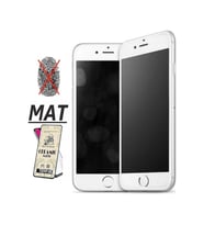 Iphone 8 Plus Mat Ekran Seramik Tam Kaplayan Kırılmaz Cam Nano Ekran Koruyucu Beyaz