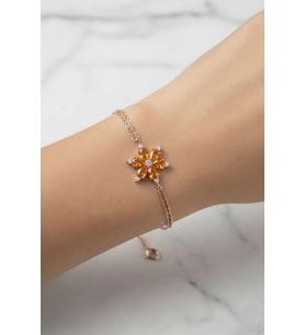 925 Ayar Gümüş Lotus Çiçeği Bileklik