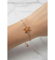925 Ayar Gümüş Lotus Çiçeği Bileklik