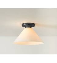 MYLİGHTS  OPAL CAMLI  PLOFONYER TAVAN AVİZE ARAMTÜR BEYAZ CAMLI  CAP  22 CM 