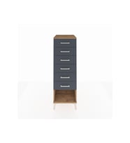 Kronos Dolap 6 Çekmeceli 44x59x134 Çam-Antrasit