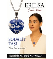 Sertifikalı Kalp Model Sodalit Taşı Kolye – Zihinsel Netlik ve İfade Gücü (Çok Renkli)